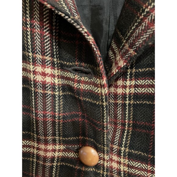 Vintage Y2K Rampage Plaid Blazer Jacket Bolero Crop Dark Academia Preppy L 90s - Picture 7 of 12